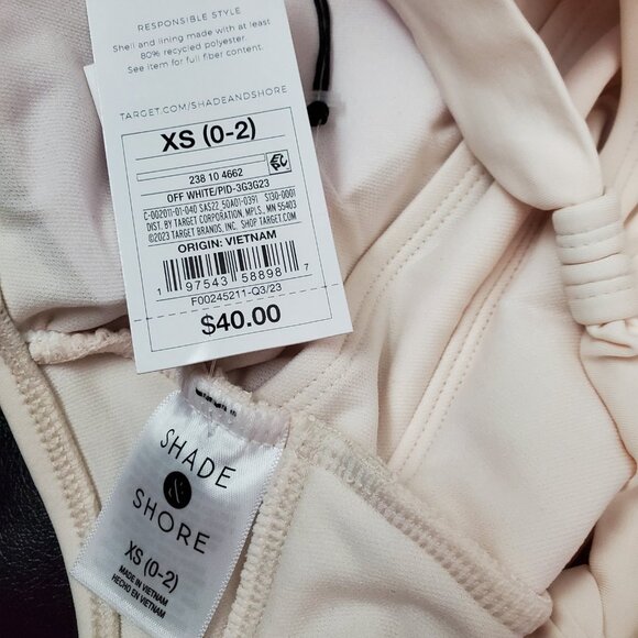 Ivory Halter Swimsuit Size XS NWT Shade n Shore Medium Seat Coverage Adjustable - Picture 5 of 7